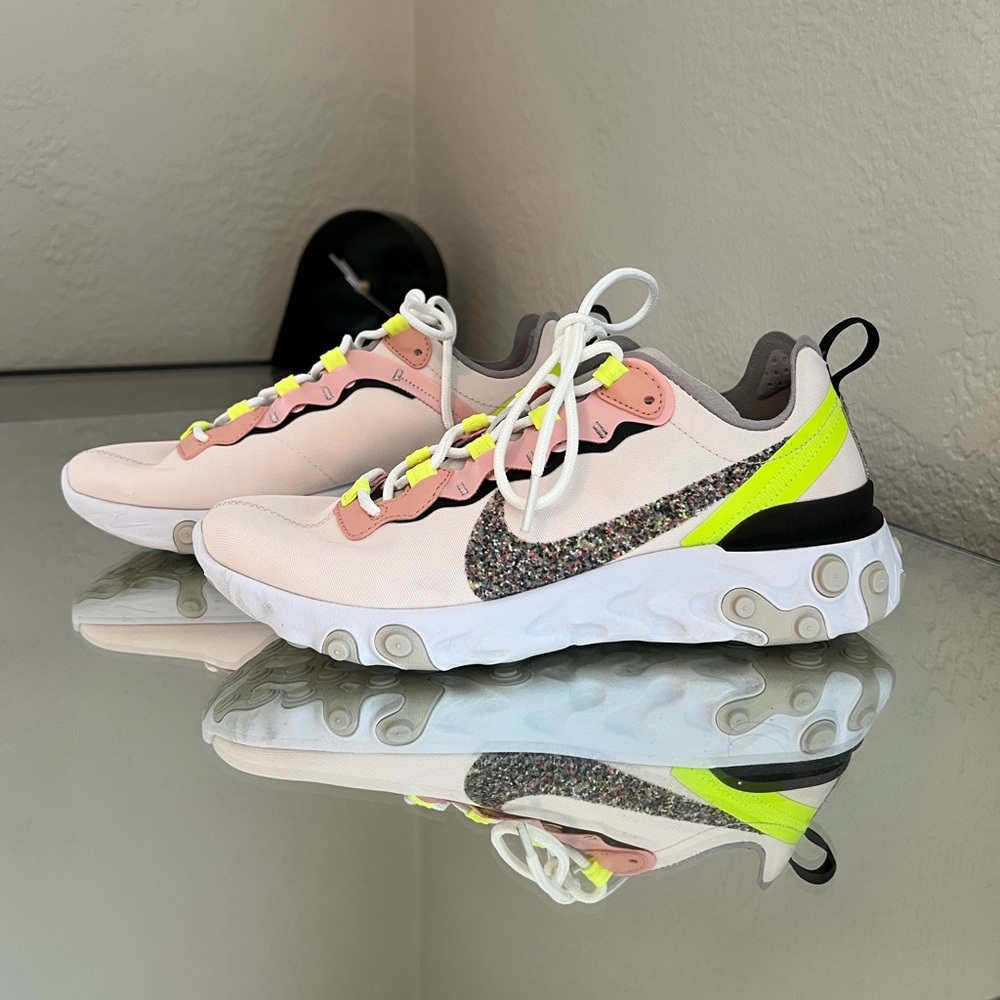 Nike React Element 55 Premiums - Light Soft Pink Volt